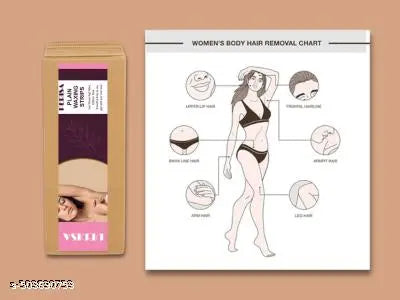 Perisa Plain Waxing Strips (Heavy quality)- Without Wax for Leg-Women (3" X 9", Beige Color) 50PCS
