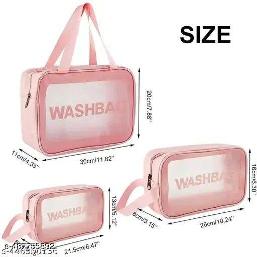 SET OF 6 | Makeup Pouch Set, Cosmetic Organizer Bag for Women and Girls Travel Waterproof Toiletry Storage Kit