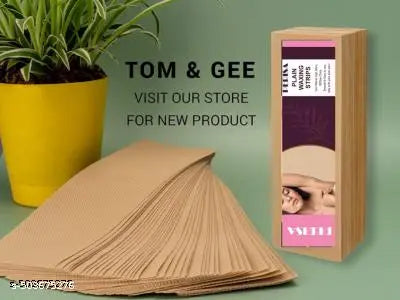 Perisa Plain Waxing Strips (Heavy quality)- Without Wax for Leg-Women (3" X 9", Beige Color) 50PCS