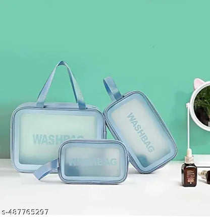 SET OF 6 | Makeup Pouch Set, Cosmetic Organizer Bag for Women and Girls Travel Waterproof Toiletry Storage Kit